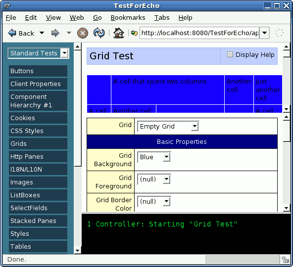 A screenshot illustrating an application laid out using pane components and grids.